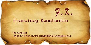 Franciscy Konstantin névjegykártya