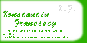 konstantin franciscy business card
